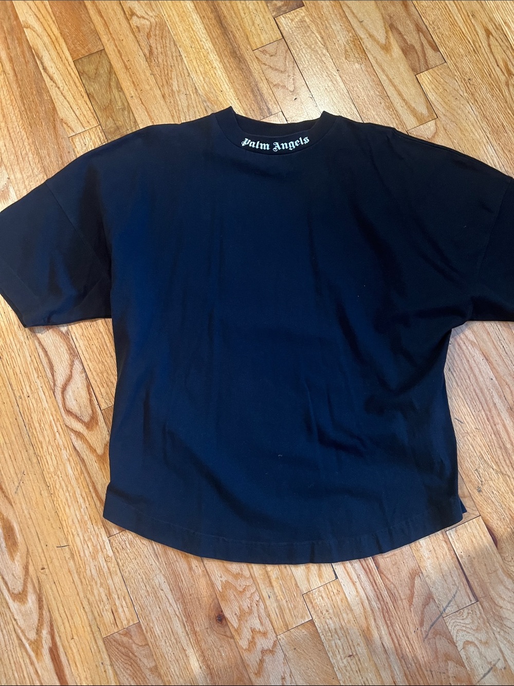 Palm Angels Black Oversized Logo Back Tee